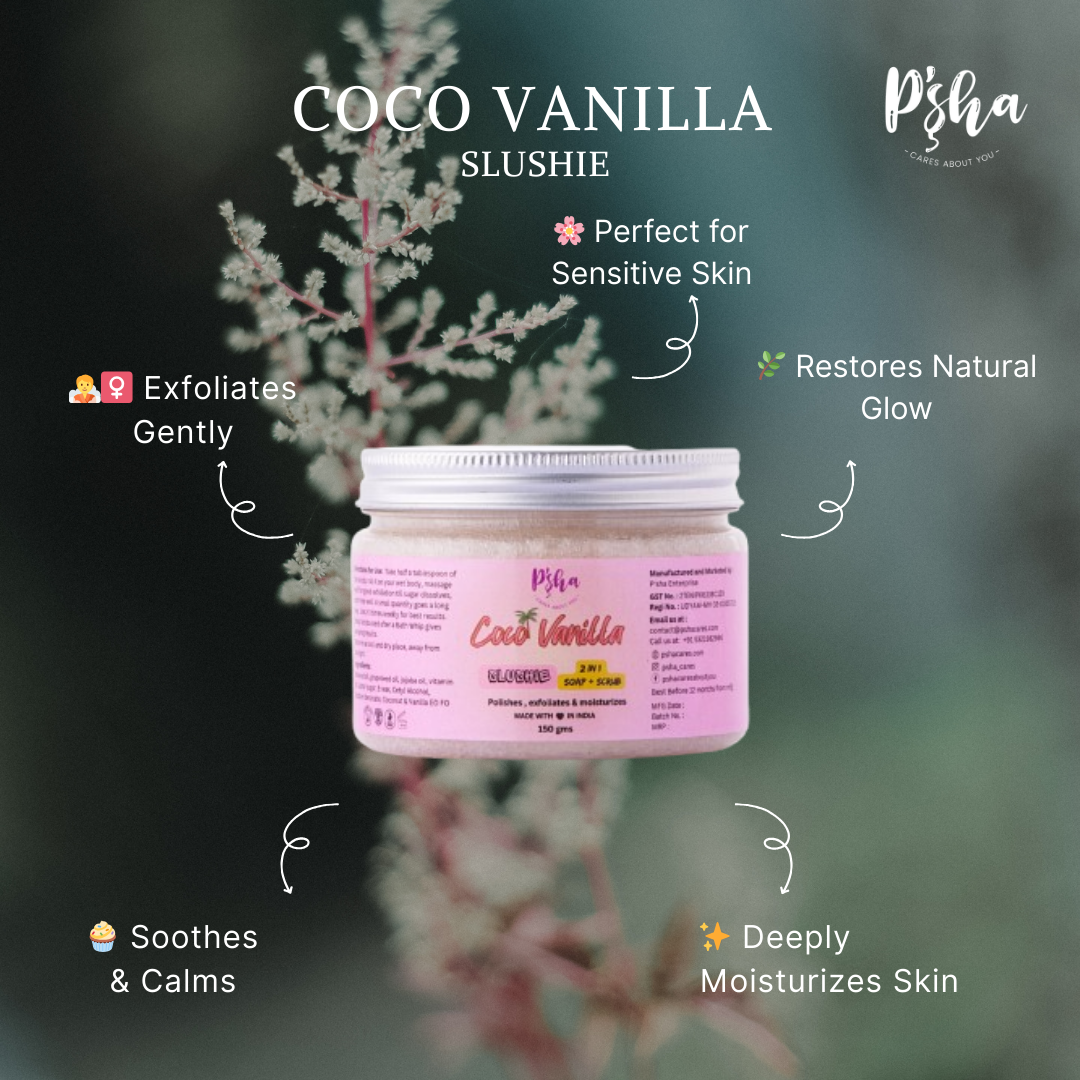 Coco Vanilla Body Slushie - Exfoliating and Hydrating Skincare Ritual | 100g