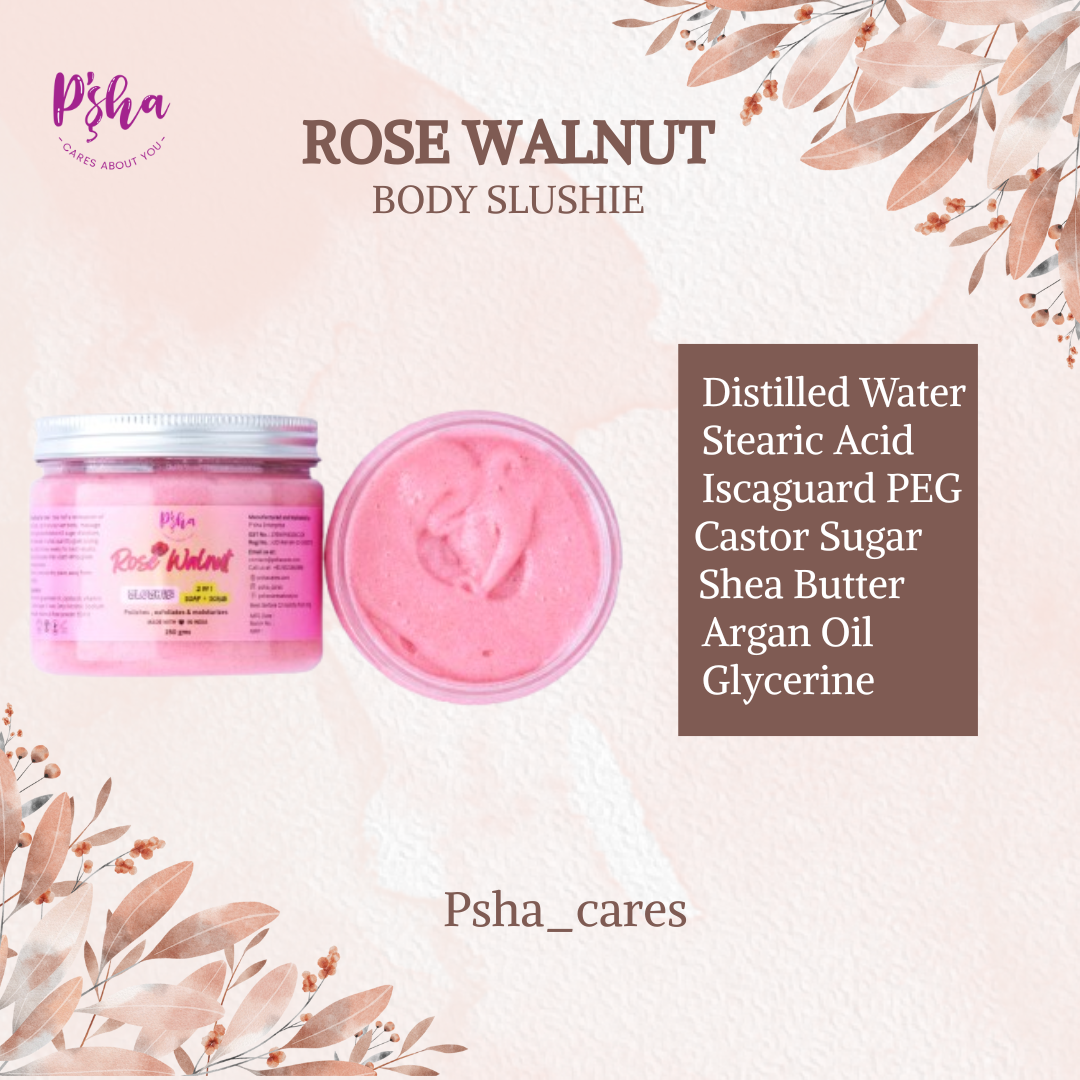 Rose Walnut Slushie - Pamper Your Skin with Luxurious Exfoliation